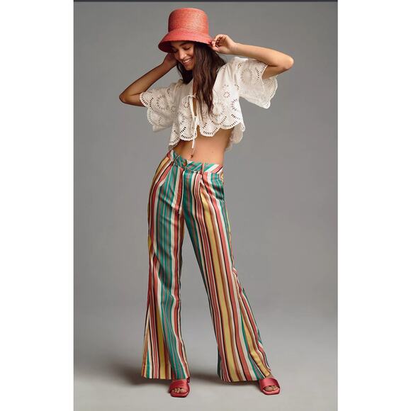 Anthropologie Pants - Tiny Camelia Striped Pants - New Size 4